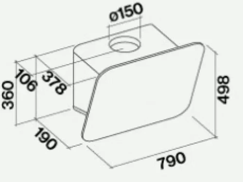 Вытяжка Falmec Tab 80 White фото 2
