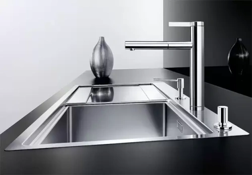 Смеситель Blanco Linee-S нержавеющая сталь полированная фото 5