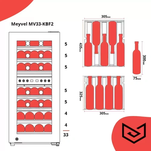 Винный шкаф Meyvel MV33-KBF2 фото 8