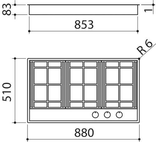 Газовая варочная панель Barazza 1PLE2D фото 6