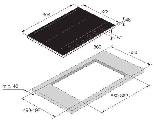 Индукционная варочная панель Asko HID956GC фото 7