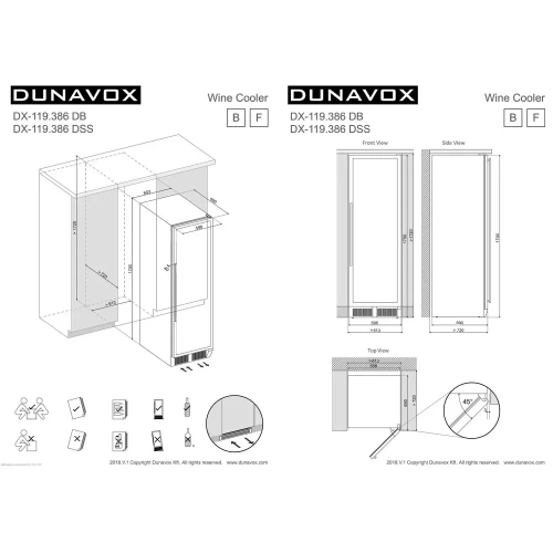 Винный шкаф Dunavox DX-119.386DSS фото 4