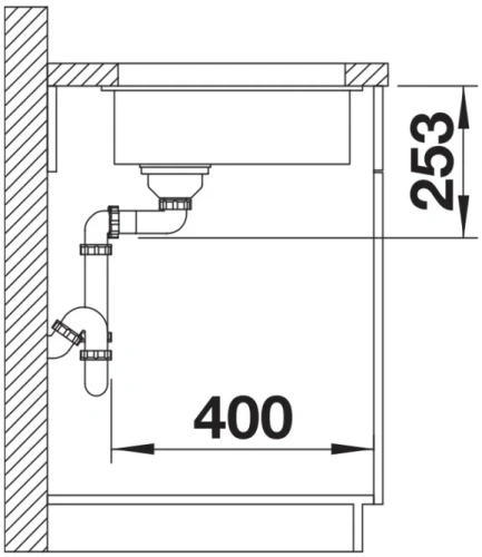 Мойка BLANCO SUBLINE 160-U Silgranit черный фото 4