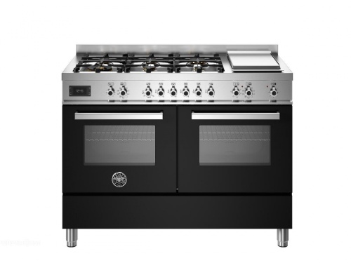 Варочный центр Bertazzoni, 6 газовых конфорок, два многофункциональных электрических шкафа, 120 см, черный Черный