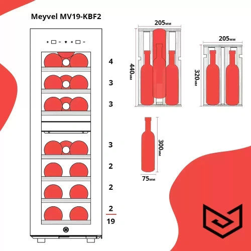 Винный шкаф Meyvel MV19-KBF2 фото 8