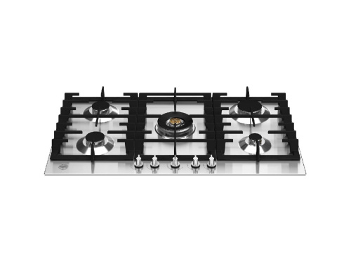 Встраиваемая газовая варочная панель Bertazzoni, конфорка dual wok в центре, 90 см, нержавеющая сталь Нержавеющая сталь фото 2