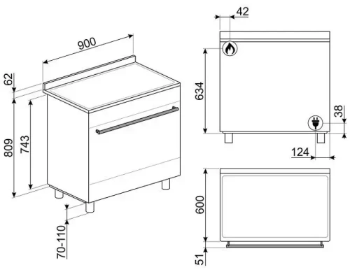Варочный центр Smeg C9GMMB2 фото 3