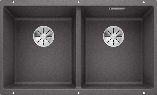 Мойка BLANCO SUBLINE 350/350-U Silgranit темная скала