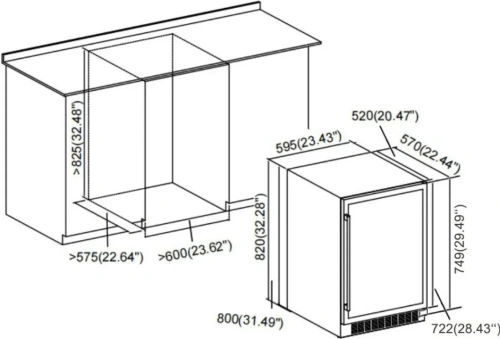 Встраиваемый винный шкаф De Dietrich DUW46DFB фото 9
