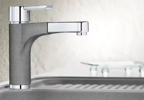 Смеситель Blanco Pylos-S chrome/Silgranit песочный фото 4