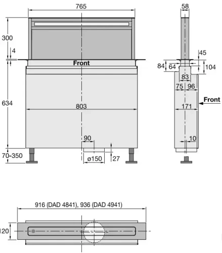 Встраиваемая в столешницу вытяжка Miele DAD 4841 Levantar фото 6