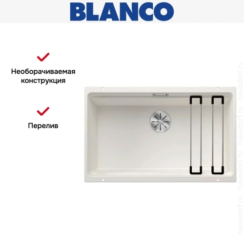 Мойка BLANCO ETAGON 700-U Silgranit белый фото 10