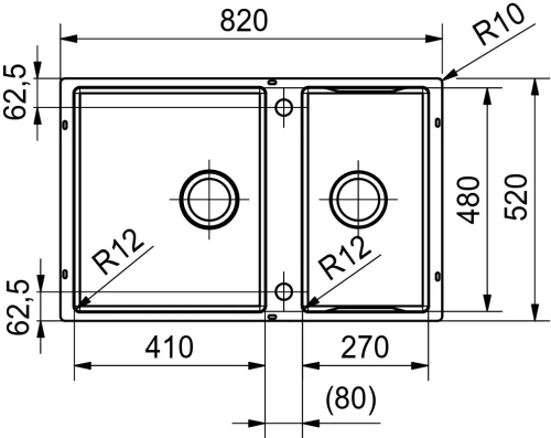 Мойка Franke BWX 120-41-27 сталь фото 4