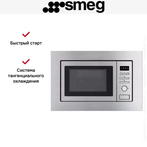 Встраиваемая микроволновая печь Smeg FMI017X фото 7