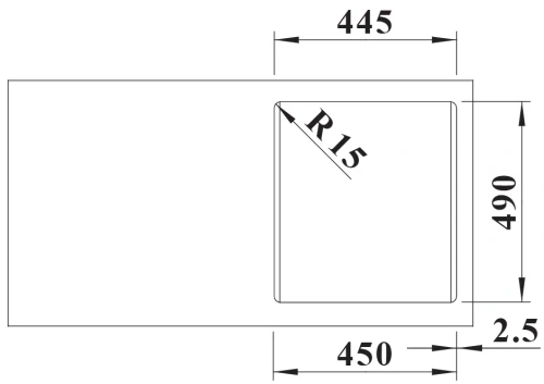 Мойка BLANCO NAYA 45 Silgranit темная скала фото 4
