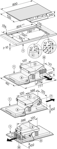 Индукционная варочная панель с вытяжкой Miele KMDA 7634 FL фото 3