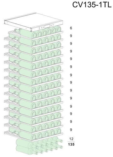Встраиваемый винный шкаф Cavanova CV135-1TL фото 14
