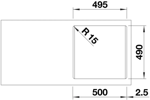 Мойка BLANCO NAYA 5 Silgranit кофе фото 3