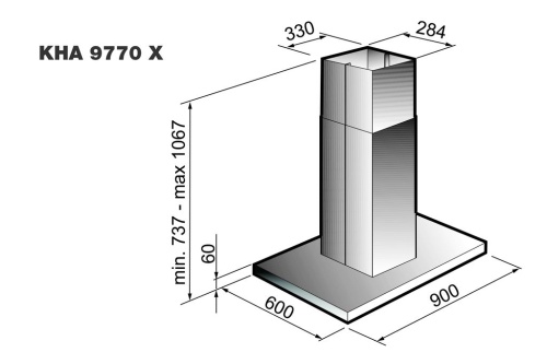 Вытяжка Korting  KHA 9770 X фото 2