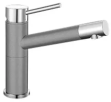 Смеситель Blanco Alta compact chrome/Silgranit алюметаллик