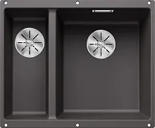 Мойка BLANCO SUBLINE 340/160-U Silgranit темная скала, чаша справа