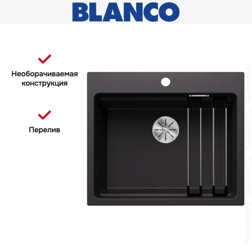 Мойка BLANCO ETAGON 6 Silgranit черный фото 9