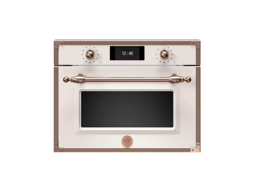 Компактный духовой шкаф Bertazzoni F457HERVTAC комбинированный с пароваркой, 60x45 см, слоновая кость/медь Слоновая кость / медь