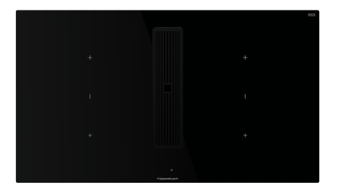 Индукционная варочная панель с вытяжкой KMI 9350.0 SR черный вельвет Куперсбуш / Kuppersbusch