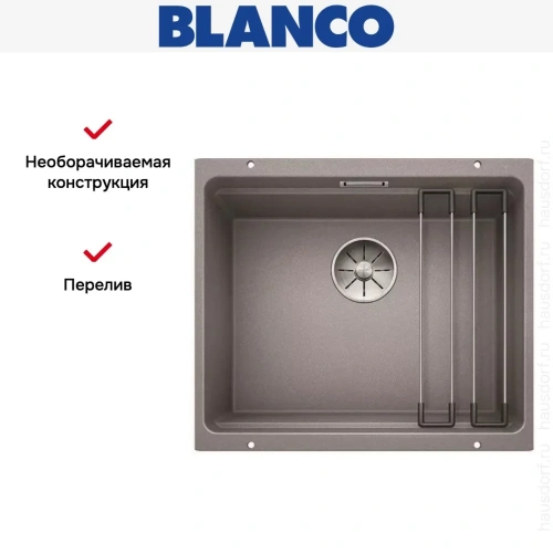 Мойка Blanco ETAGON 500-U SILGRANIT PuraDur алюметаллик фото 9