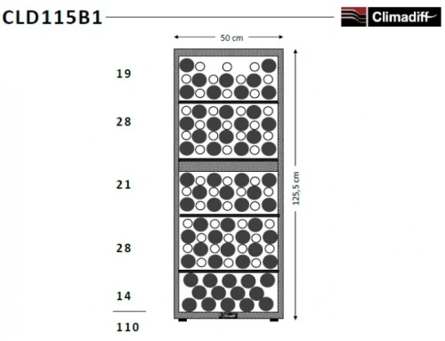 Винный шкаф Climadiff CLD115B1 фото 7