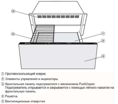 Встраиваемый подогреватель Miele ESW 7020 EDST/CLST фото 2