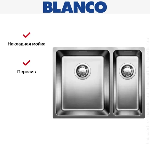 Мойка Blanco Andano 340/180-U чаша слева нержавеющая сталь фото 6