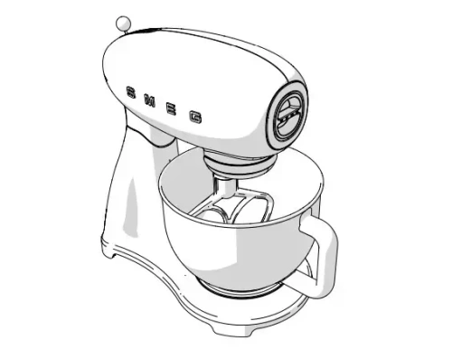 Планетарный миксер Smeg SMF02WHEU фото 3