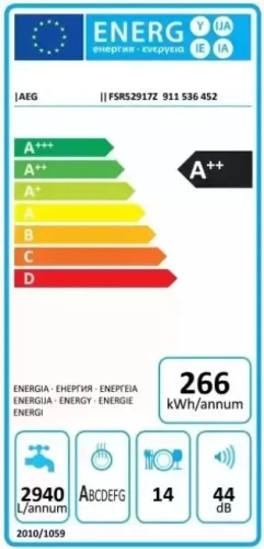 Встраиваемая посудомоечная машина AEG FSR52917Z фото 25