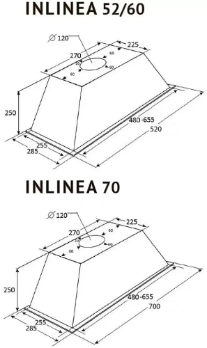 Встраиваемая вытяжка Kuppersberg INLINEA 70 X фото 4