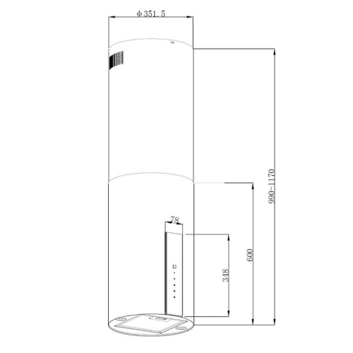 Островная вытяжка Korting KHA 35808 DX Cylinder фото 2 Островная вытяжка Korting KHA 35808 DX Cylinder фото 2