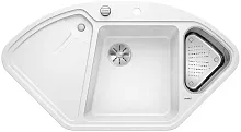 Мойка Blanco DELTA II SILGRANIT клапан-автомат InFino® белый
