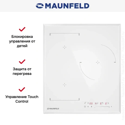 Индукционная варочная панель Maunfeld CVI453SBWH LUX фото 7