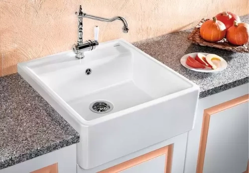 Мойка Blanco Panor 60 два отверстия глянцевый белый фото 3