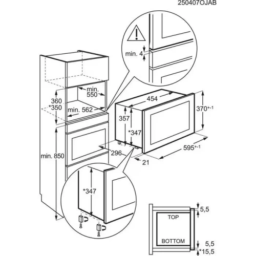 Встраиваемая микроволновая печь AEG TB6SM171DB фото 7