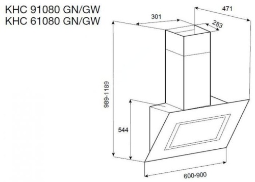 Вытяжка Korting  KHC 61090 GW фото 4