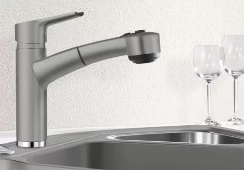 Смеситель Blanco MERKUR-S SILGRANIT жасмин фото 3