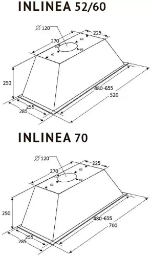 Встраиваемая вытяжка Kuppersberg INLINEA 70 BX фото 4