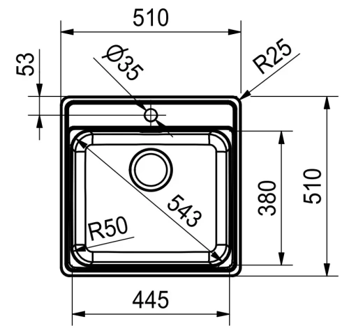 Мойка Franke BCX 610-51 TL сталь фото 2