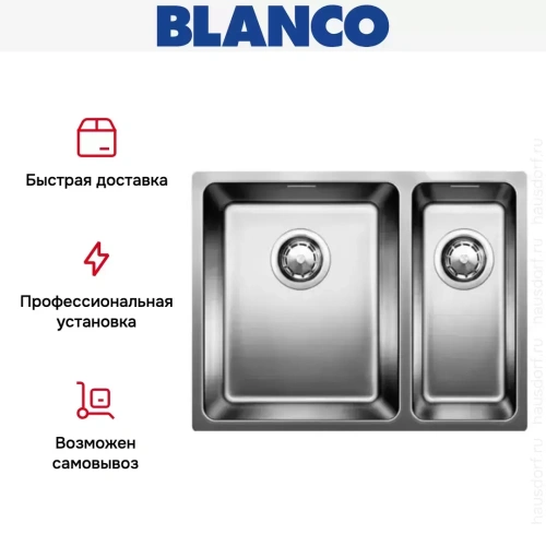 Мойка Blanco Andano 340/180-IF чаша слева нержавеющая сталь фото 7