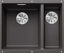 Мойка BLANCO SUBLINE 340/160-U Silgranit темная скала, чаша слева