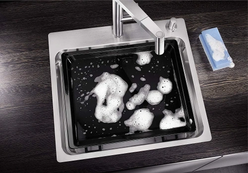 Мойка BLANCO ETAGON 500-IF/A нержавеющая сталь, клапан-автомат фото 5