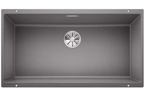 Мойка Blanco SUBLINE 800-U отводная арматура InFino® алюметаллик