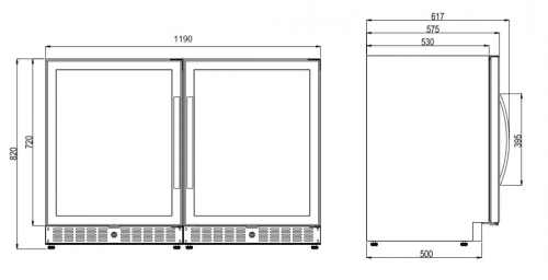 Винный шкаф Dometic E45FG Double Elegance фото 3