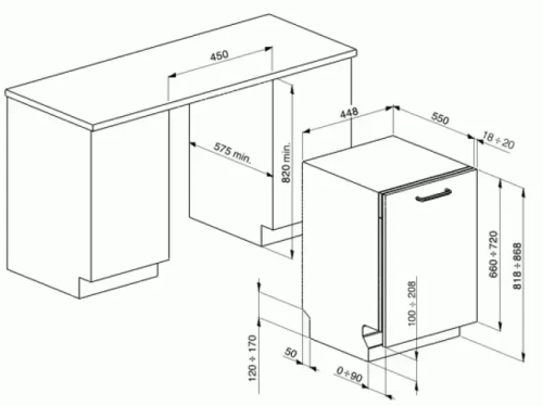 Встраиваемая посудомоечная машина Smeg STA4523 фото 2